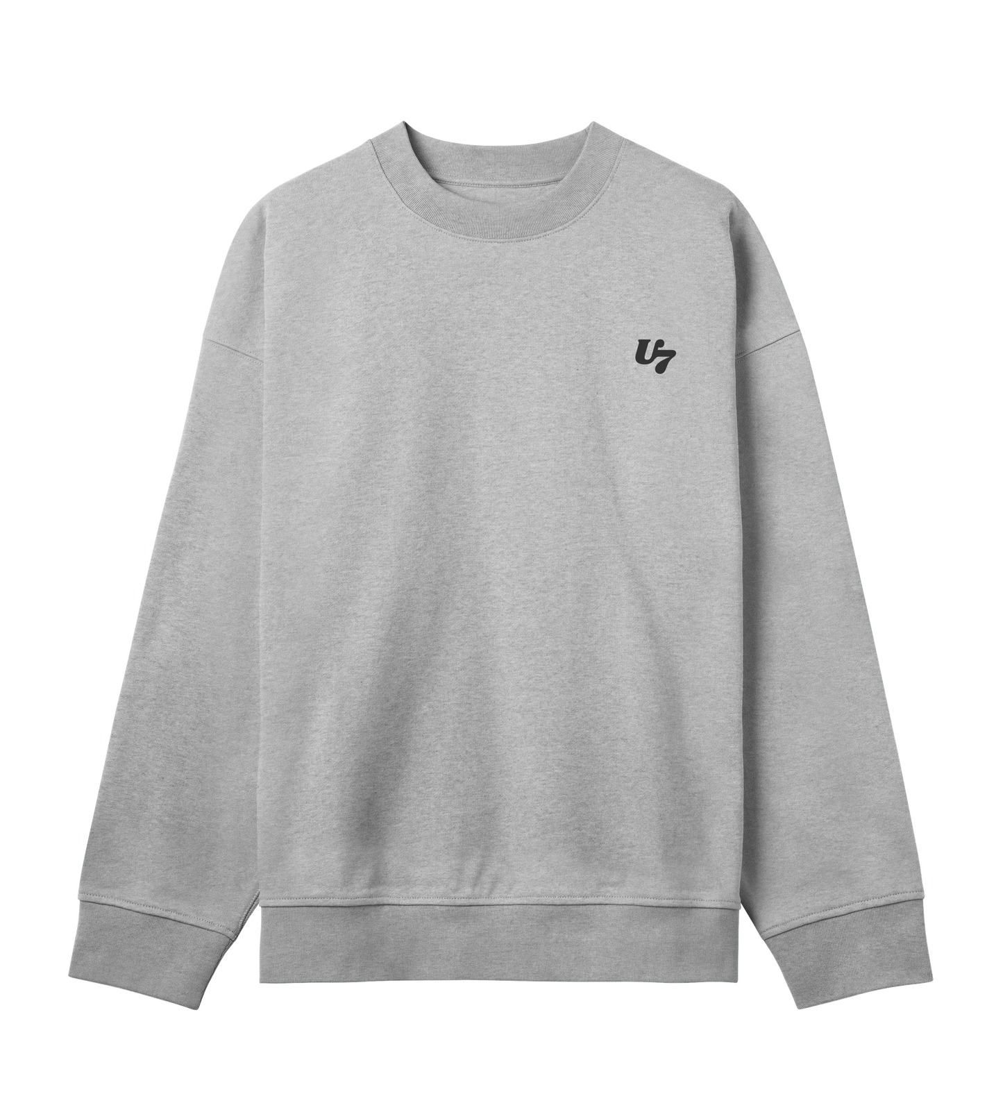 U7 Oversized Sweatshirt in Grey Melange