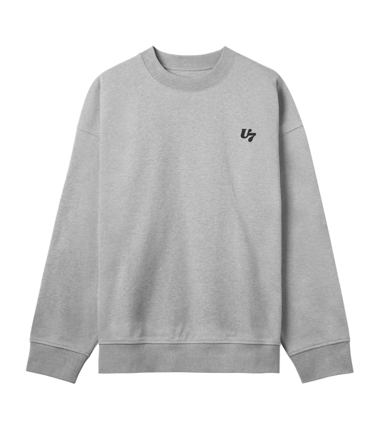 U7 Oversized Sweatshirt in Grey Melange