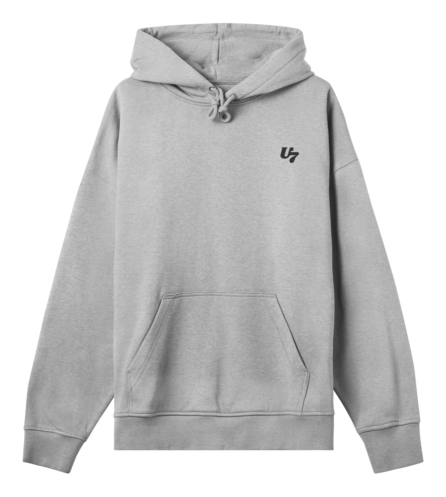 U7 Oversized Hoodie in Grey Melange