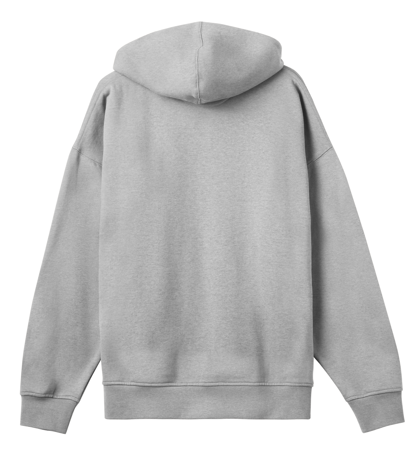 Deer Oversized Hoodie in Grey Melange