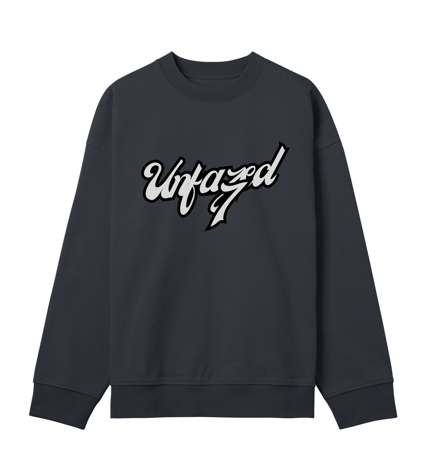 Unfazed7 Oversized Sweatshirt in Off Black