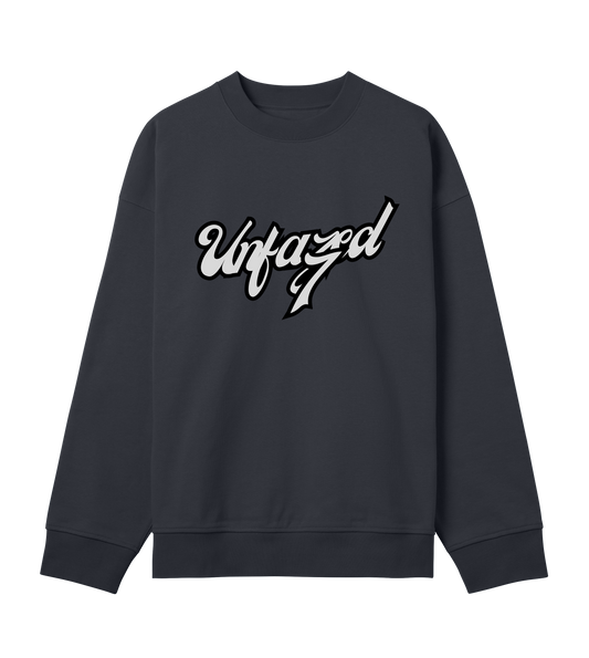 Unfazed7 Oversized Sweatshirt in Off Black