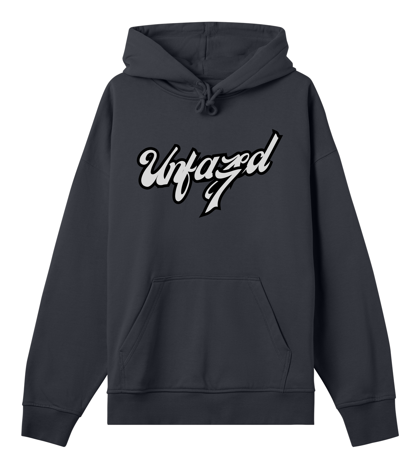 Unfazed7 Oversized Hoodie in Off Black