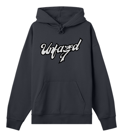 Unfazed7 Oversized Hoodie in Off Black