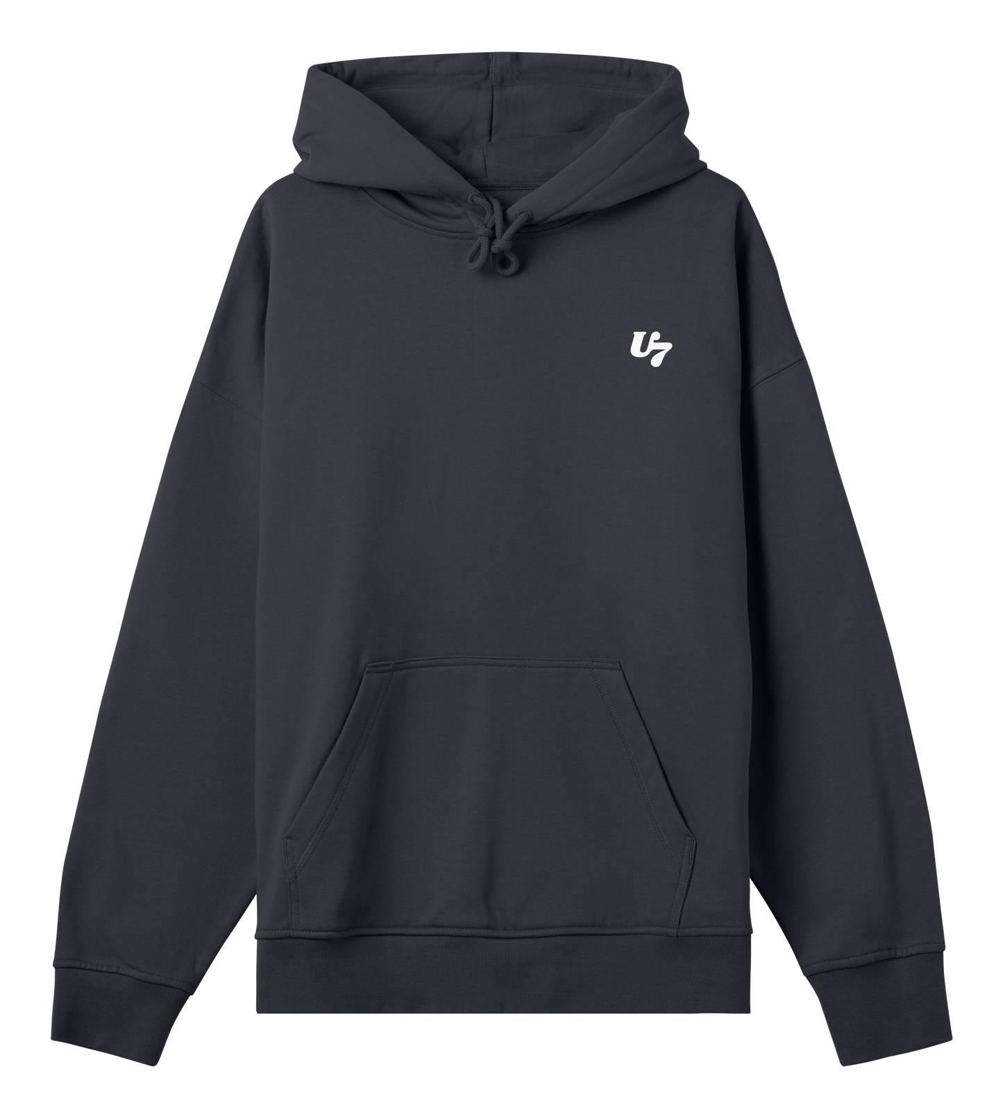 U7 Oversized Hoodie in Off Black