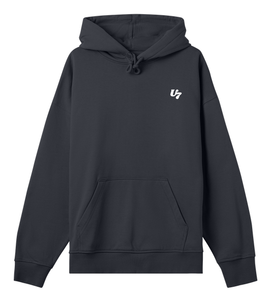 U7 Oversized Hoodie in Off Black